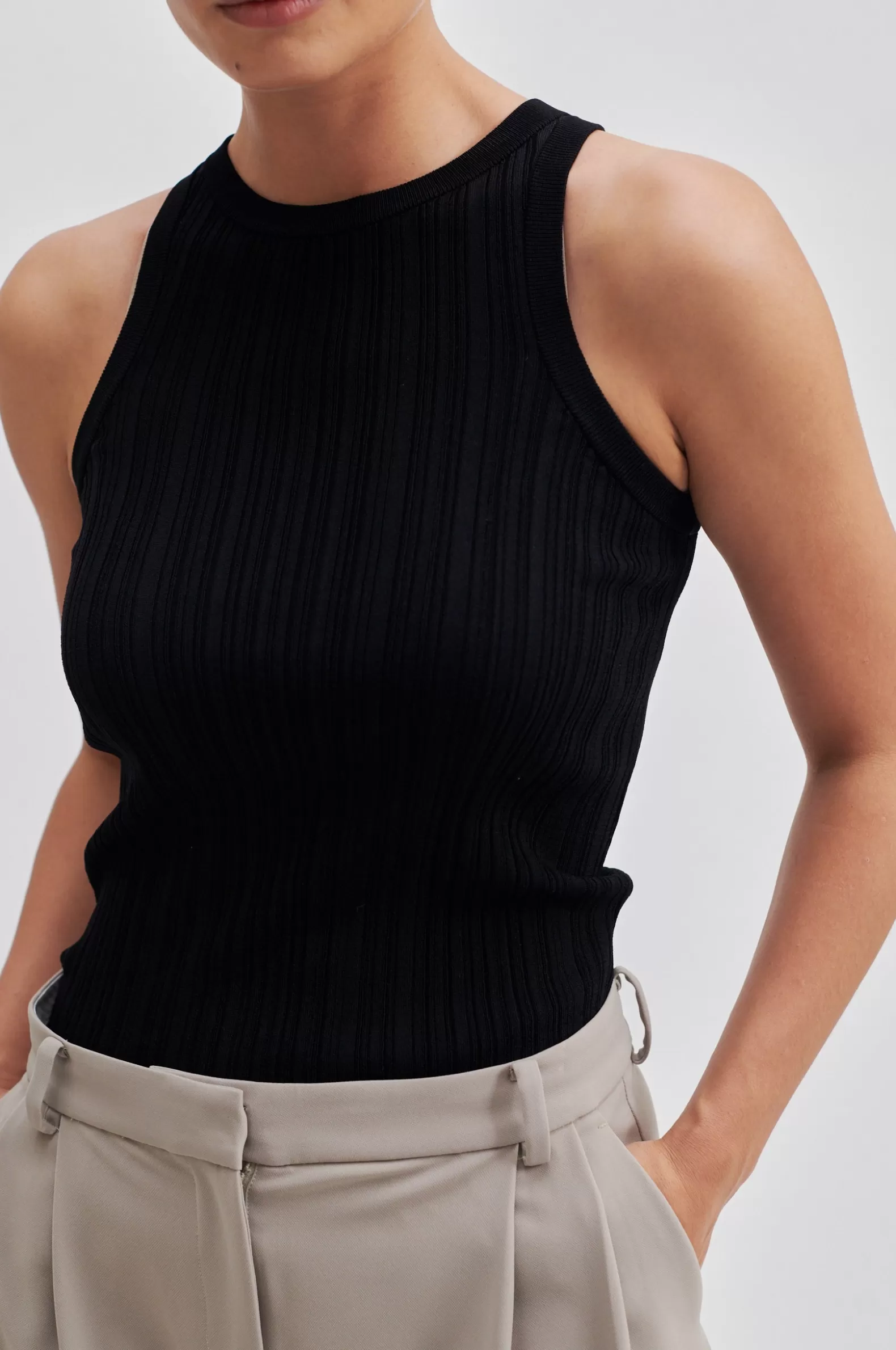 Second Female Balima Knit Tank Top- Knitwear And Cardigans