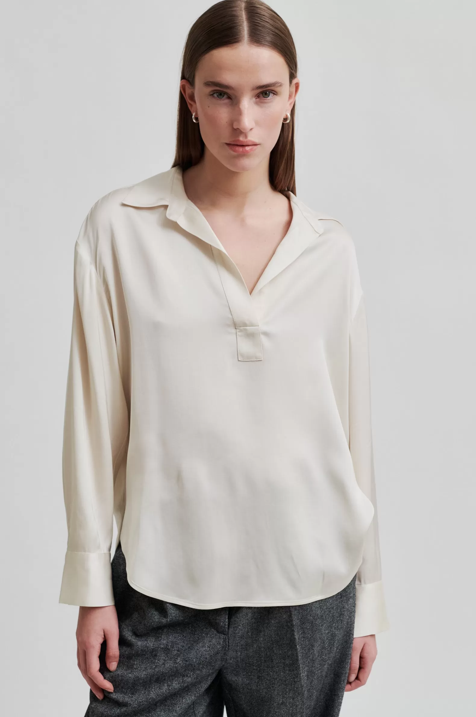 Second Female Bardi LS Blouse- Shirts And Blouses