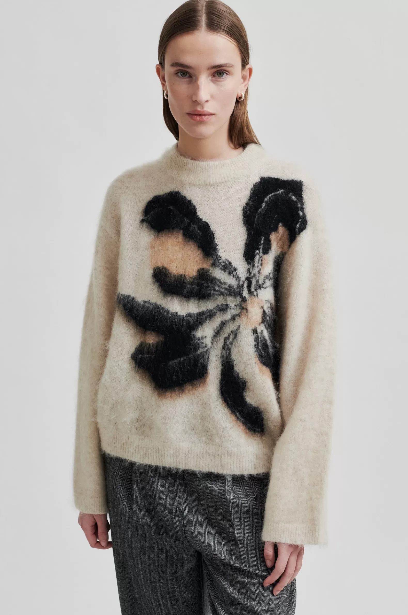 Second Female Botanic Knit O-Neck- Knitwear And Cardigans