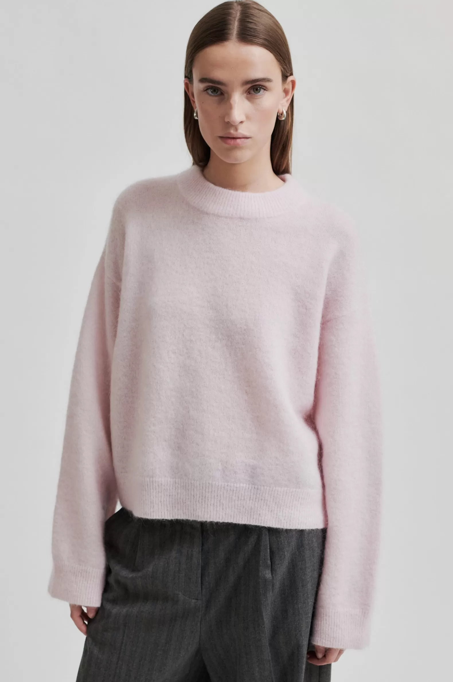 Second Female Brook Knit Drop Shoulder O-Neck- Knitwear And Cardigans