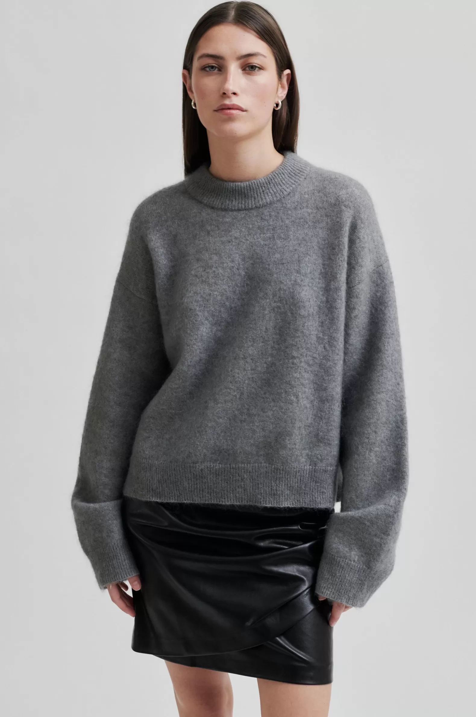 Second Female Brook Knit Drop Shoulder O-Neck- Knitwear And Cardigans