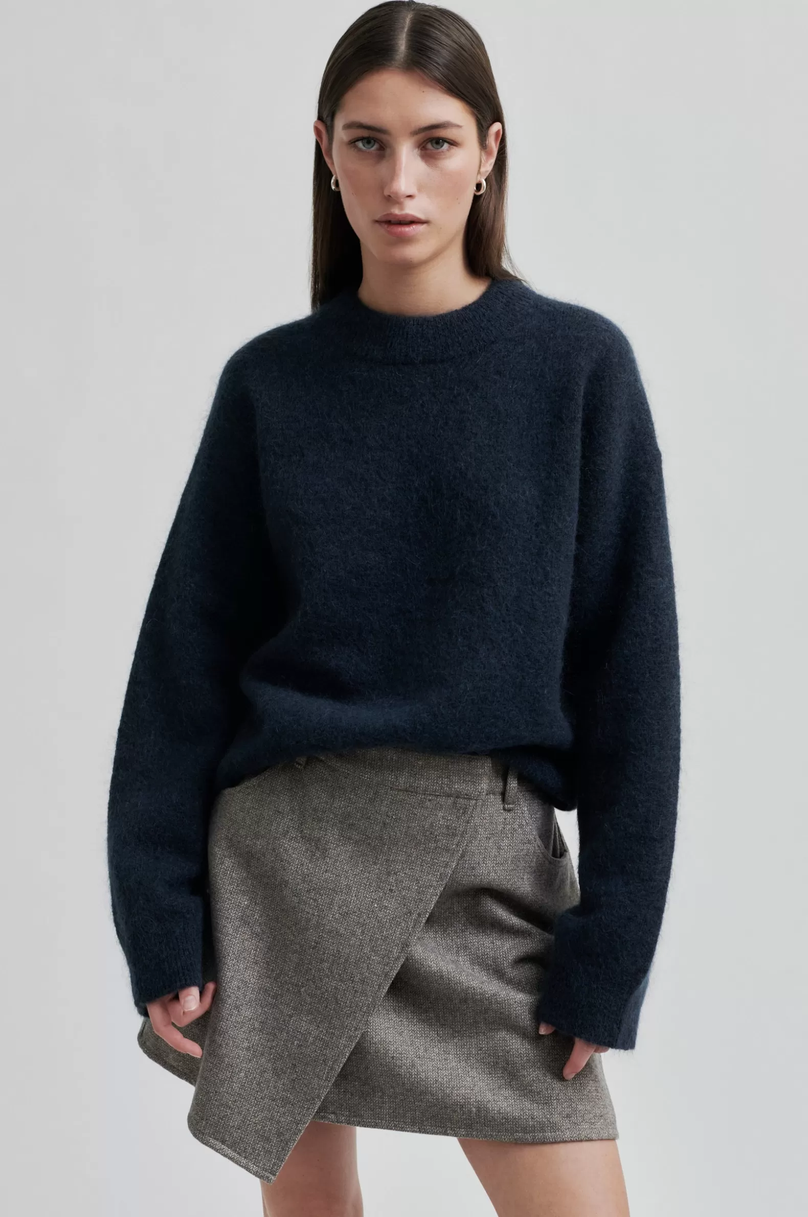 Second Female Brook Knit Drop Shoulder O-Neck- Knitwear And Cardigans