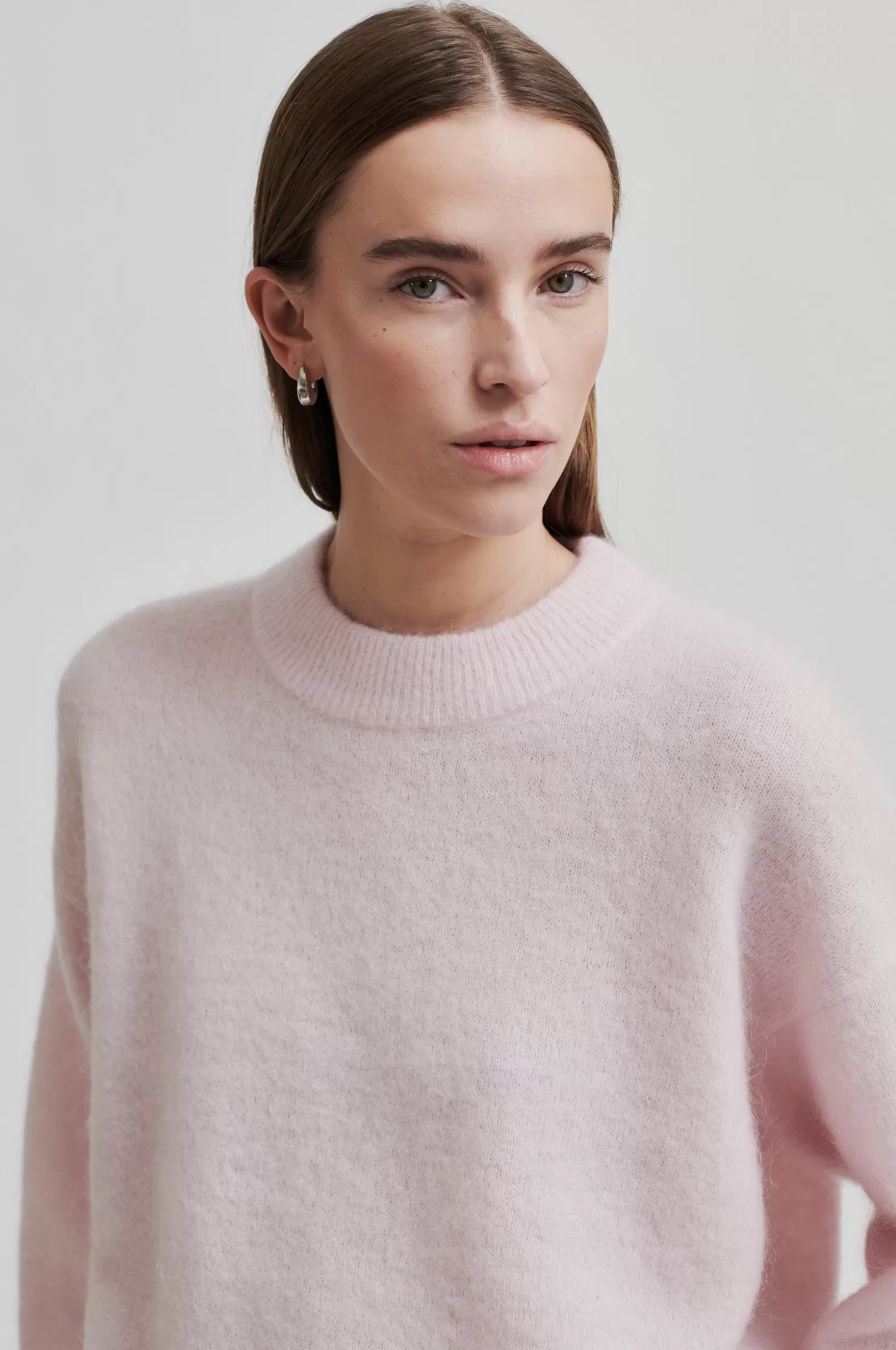 Second Female Brook Knit Drop Shoulder O-Neck- Knitwear And Cardigans