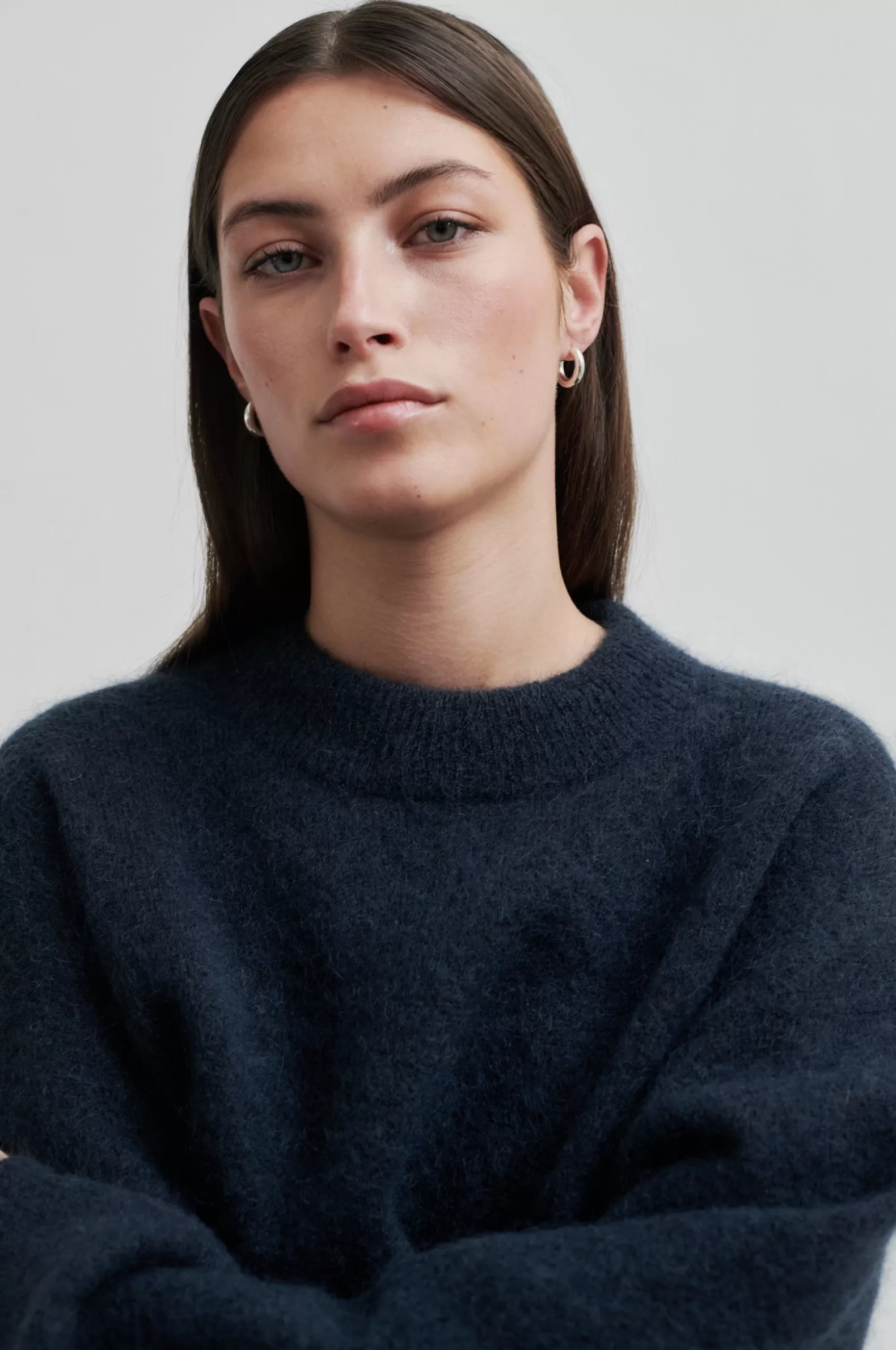 Second Female Brook Knit Drop Shoulder O-Neck- Knitwear And Cardigans