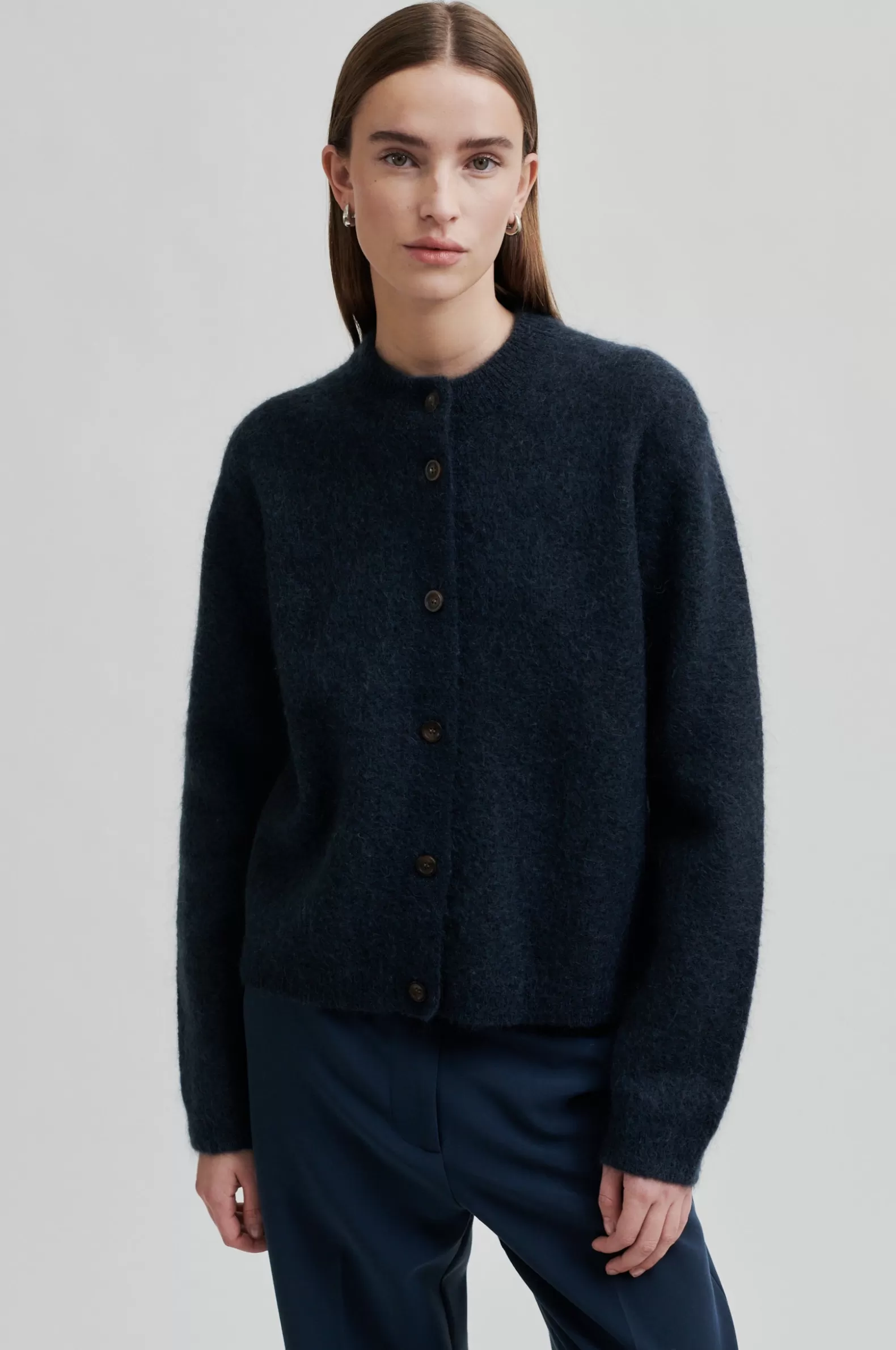 Second Female Brook Knit Plain Cardigan- Knitwear And Cardigans