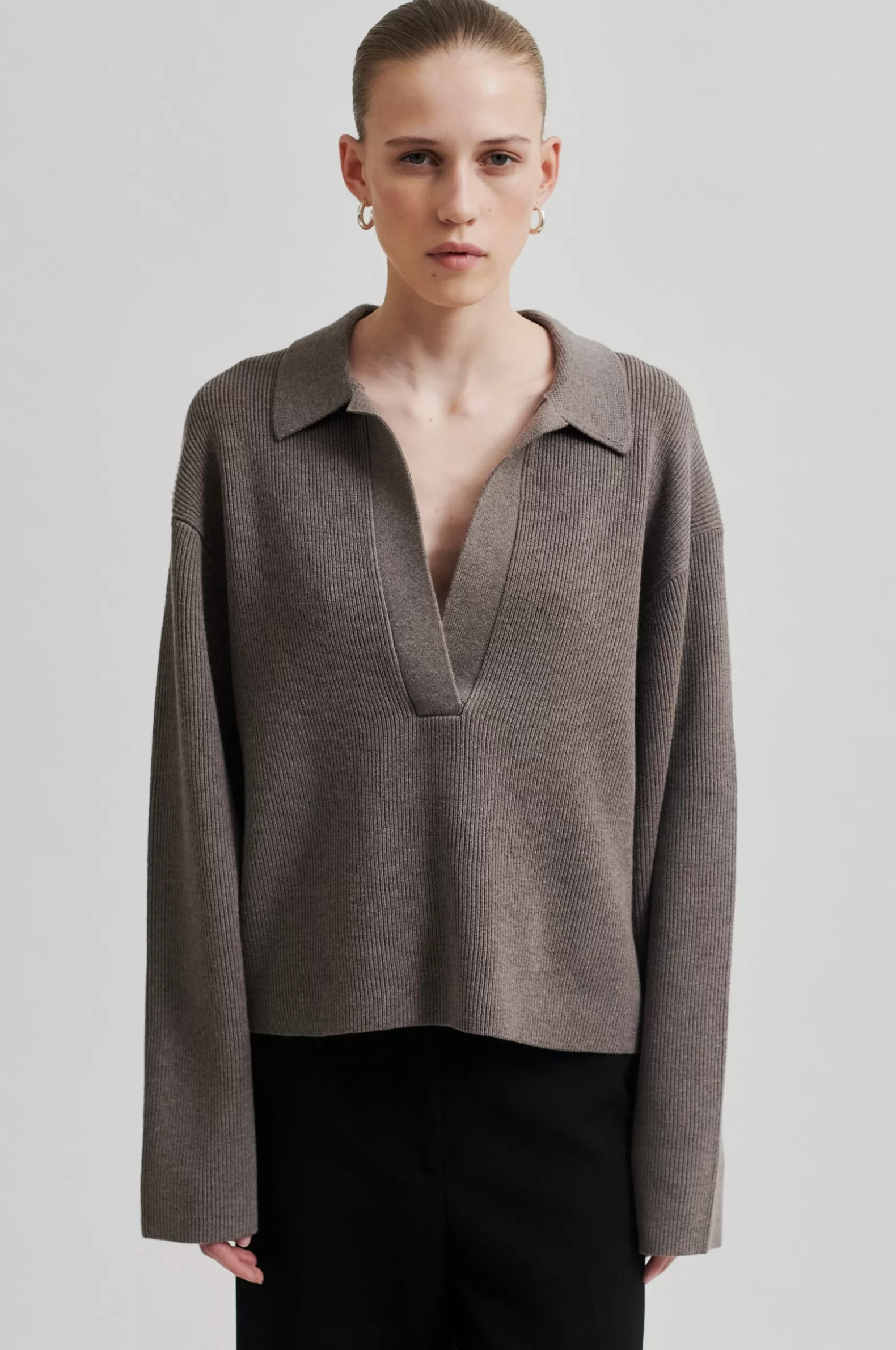 Second Female Colada Knit Collar- Knitwear And Cardigans