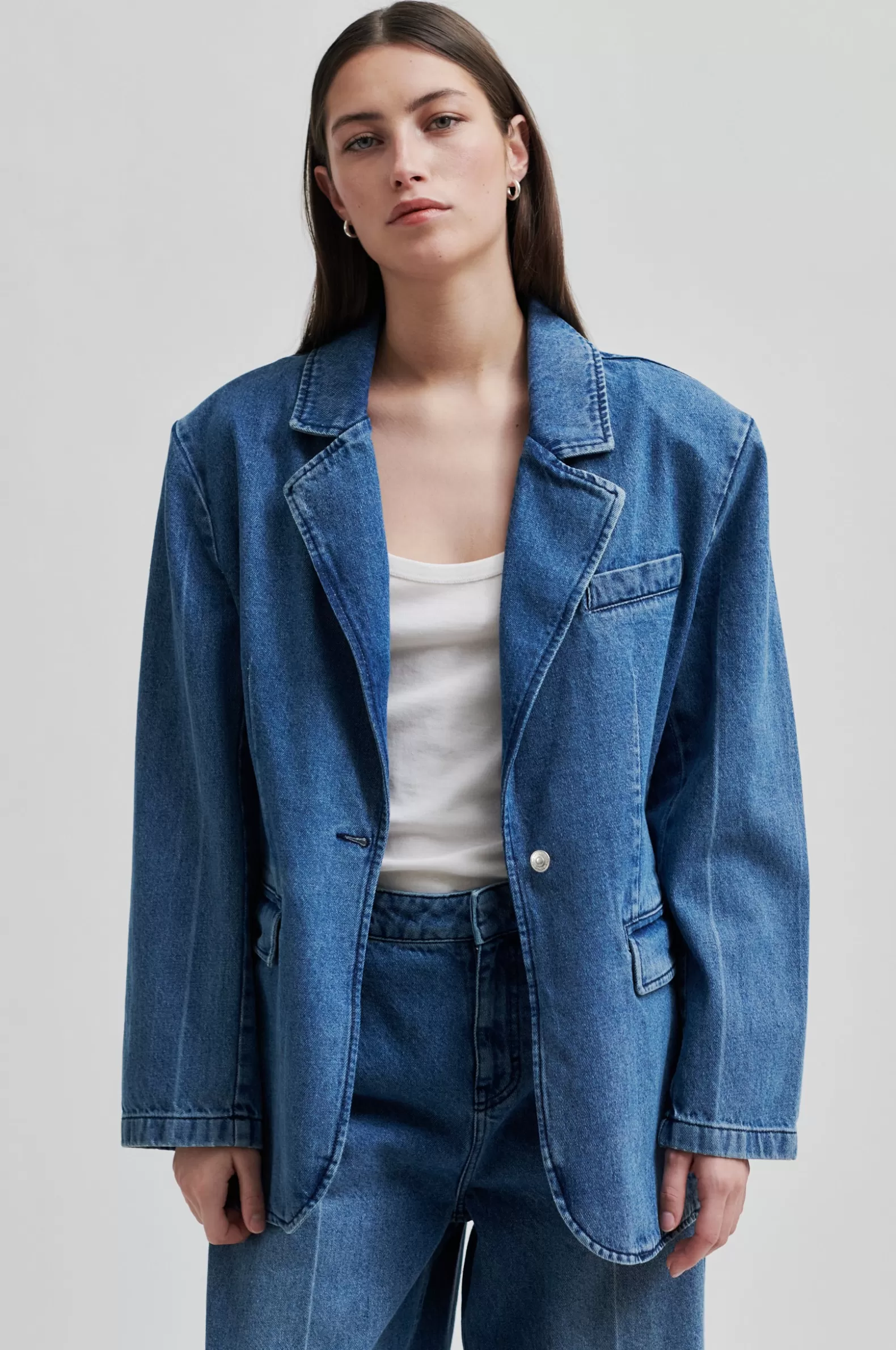 everly_denim_blazer_3-3.webp Second Female Everly Denim Blazer- Denim Styles | Blazers