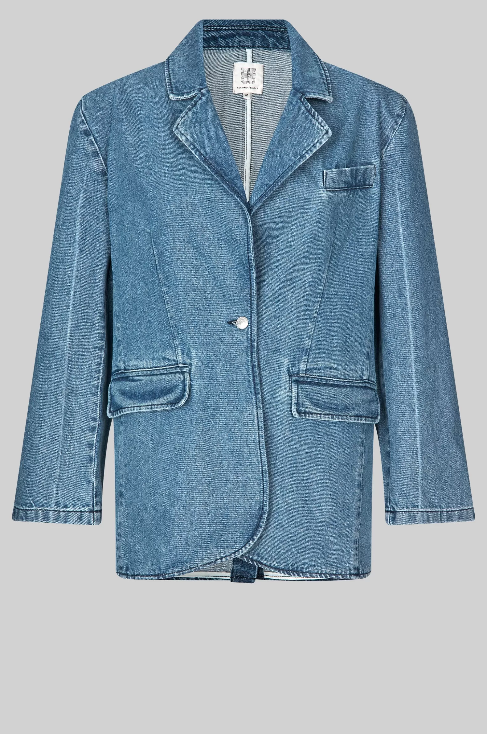 everly_denim_blazer_6-3.webp Second Female Everly Denim Blazer- Denim Styles | Blazers