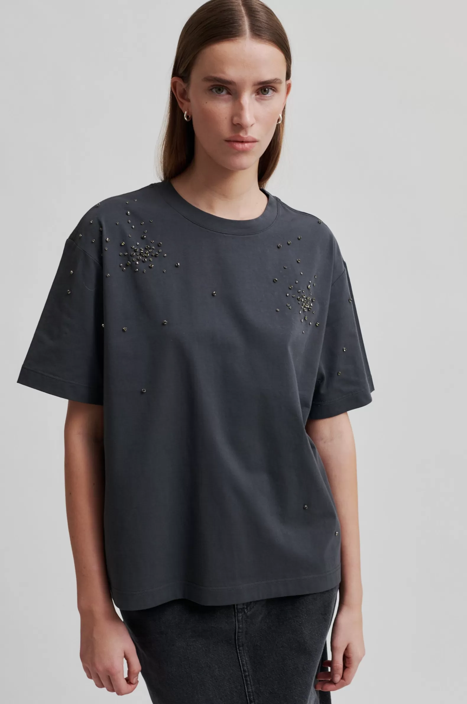Second Female Glitta Sparkling Tee- Tops And T-shirts