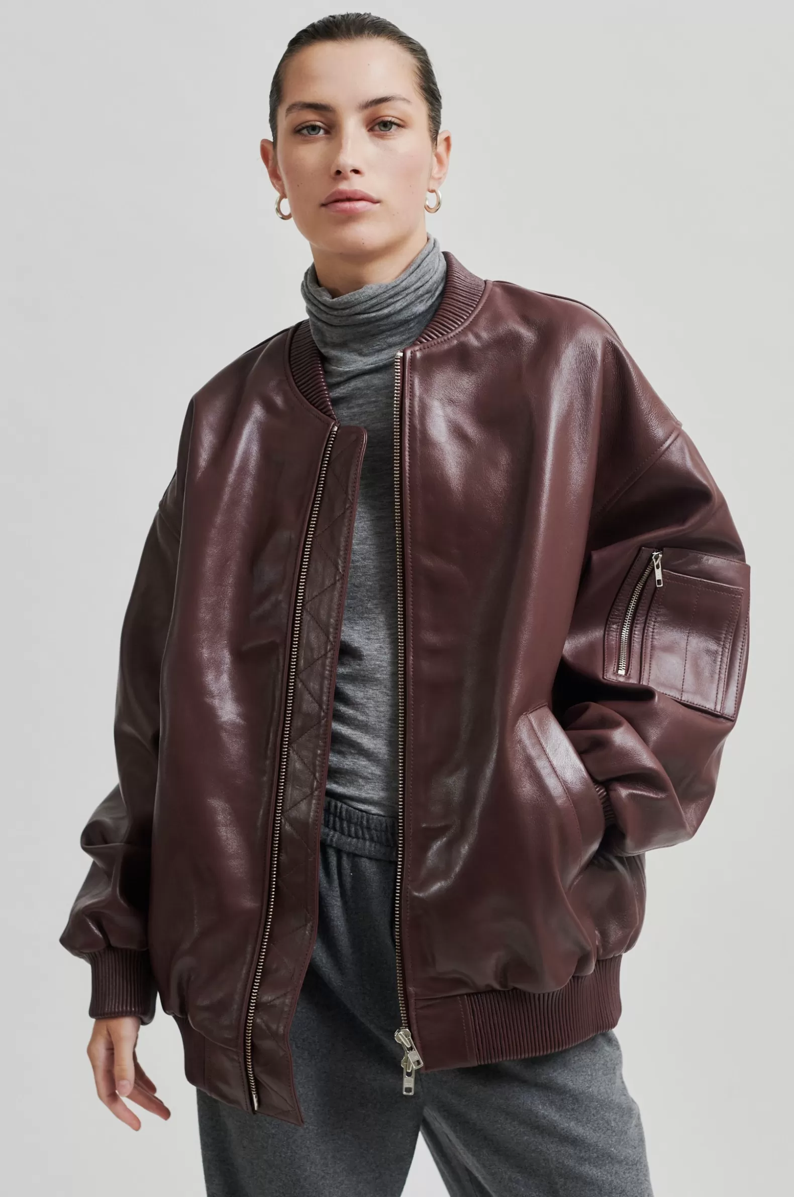 Second Female King Leather Bomber Jacket- Coats And Jackets