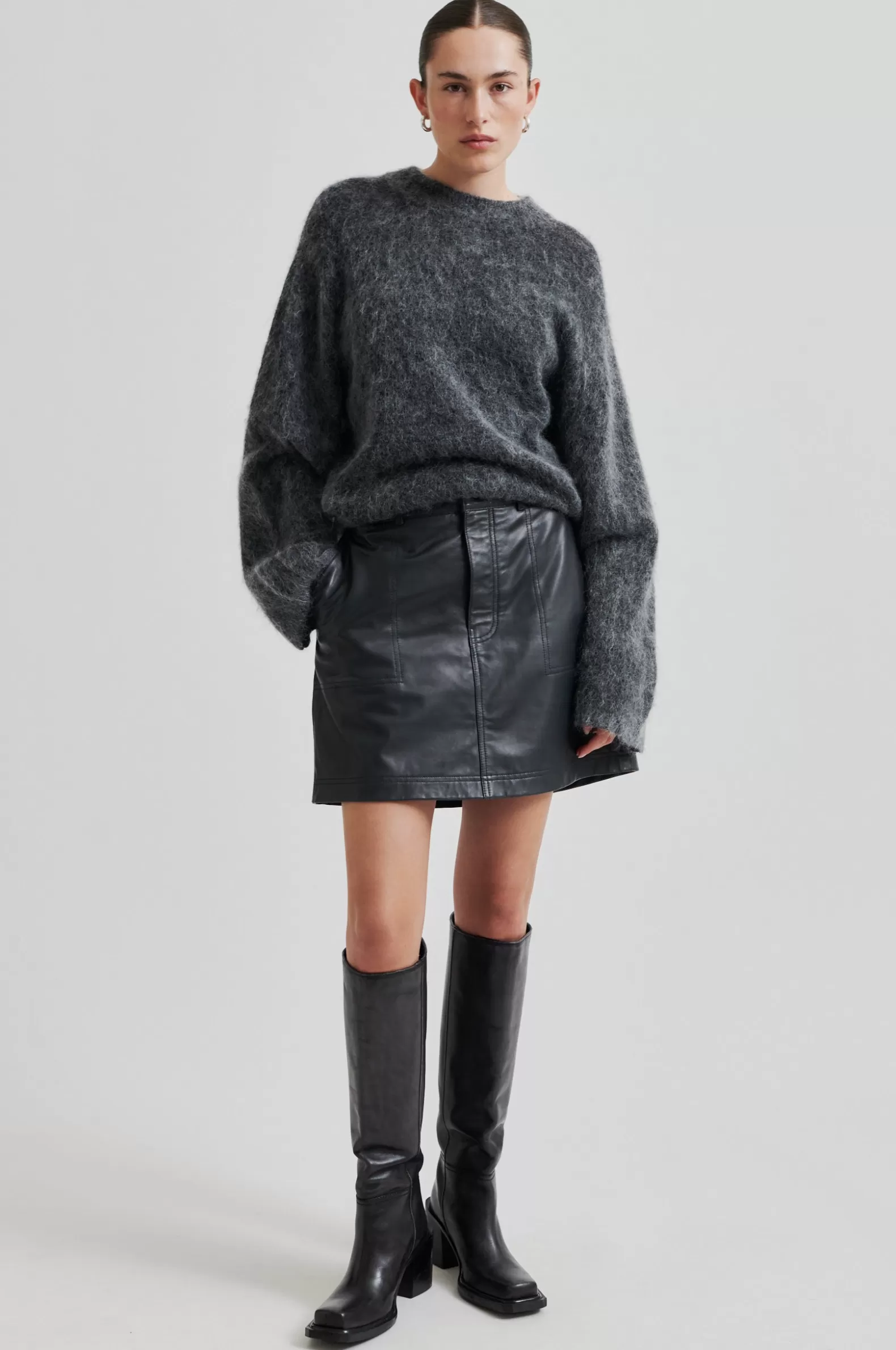 Second Female Letho Leather Short Skirt- Skirts And Shorts