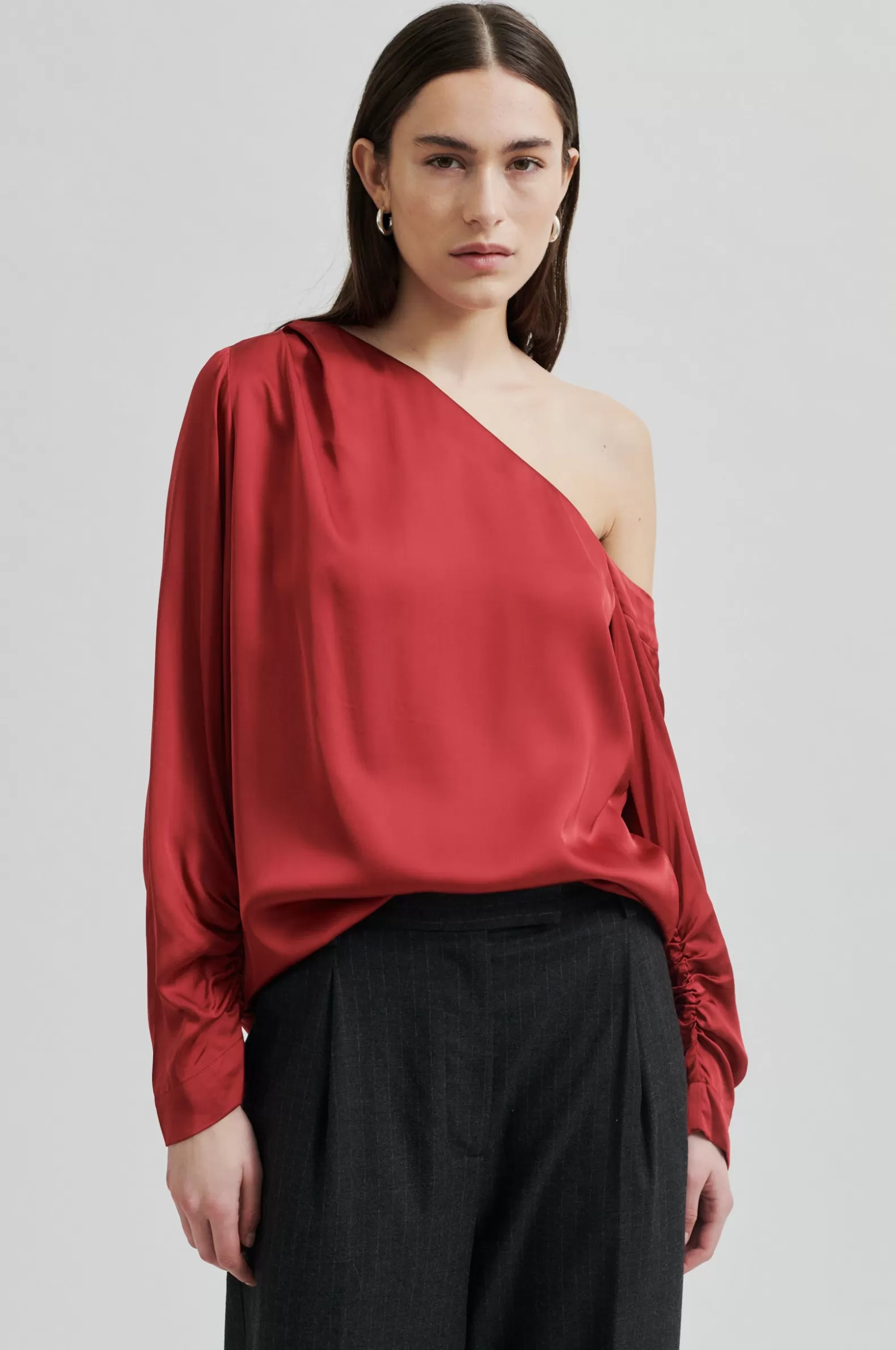 Second Female Livo One Shoulder Blouse- Shirts And Blouses