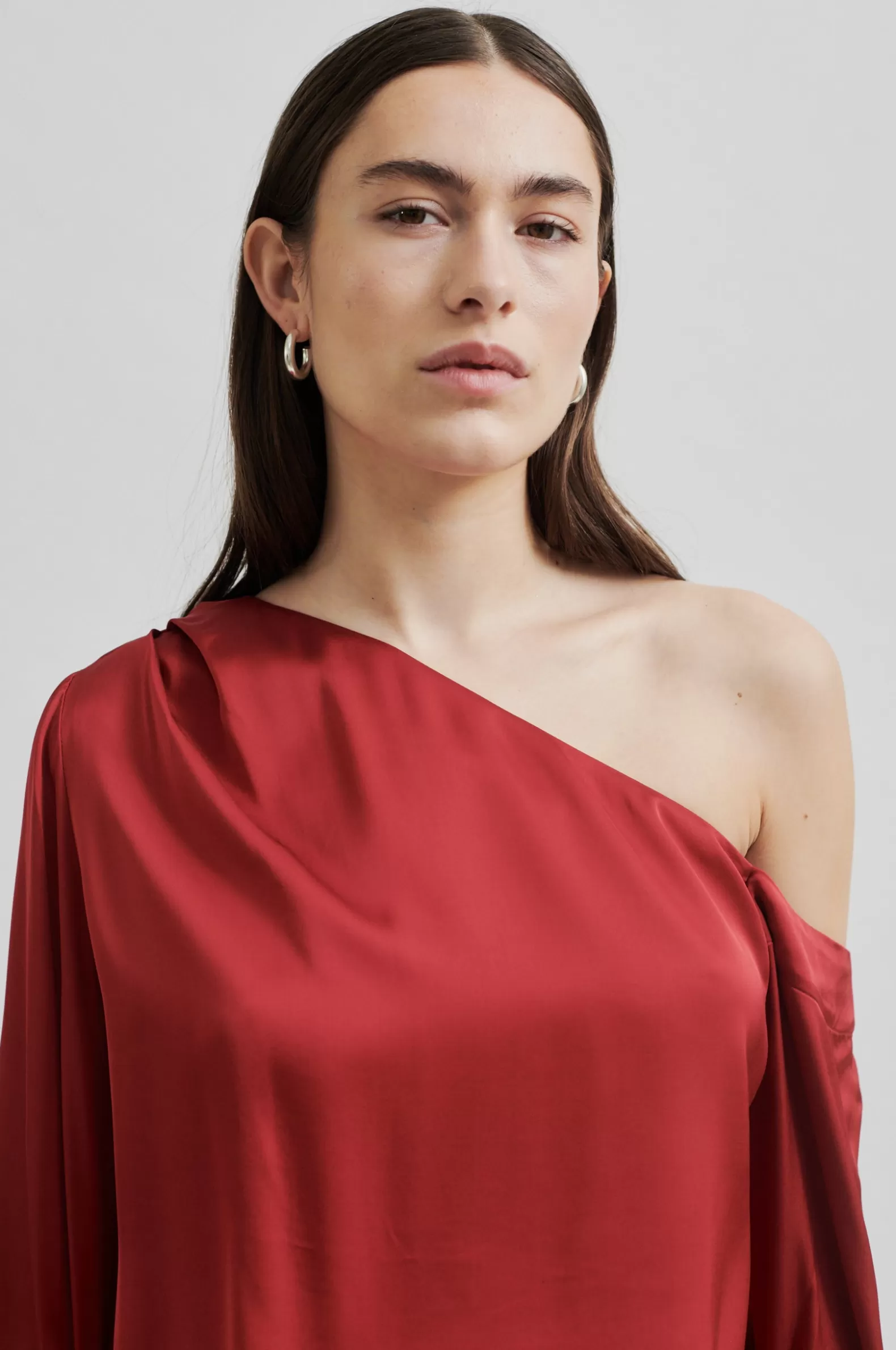 Second Female Livo One Shoulder Blouse- Shirts And Blouses