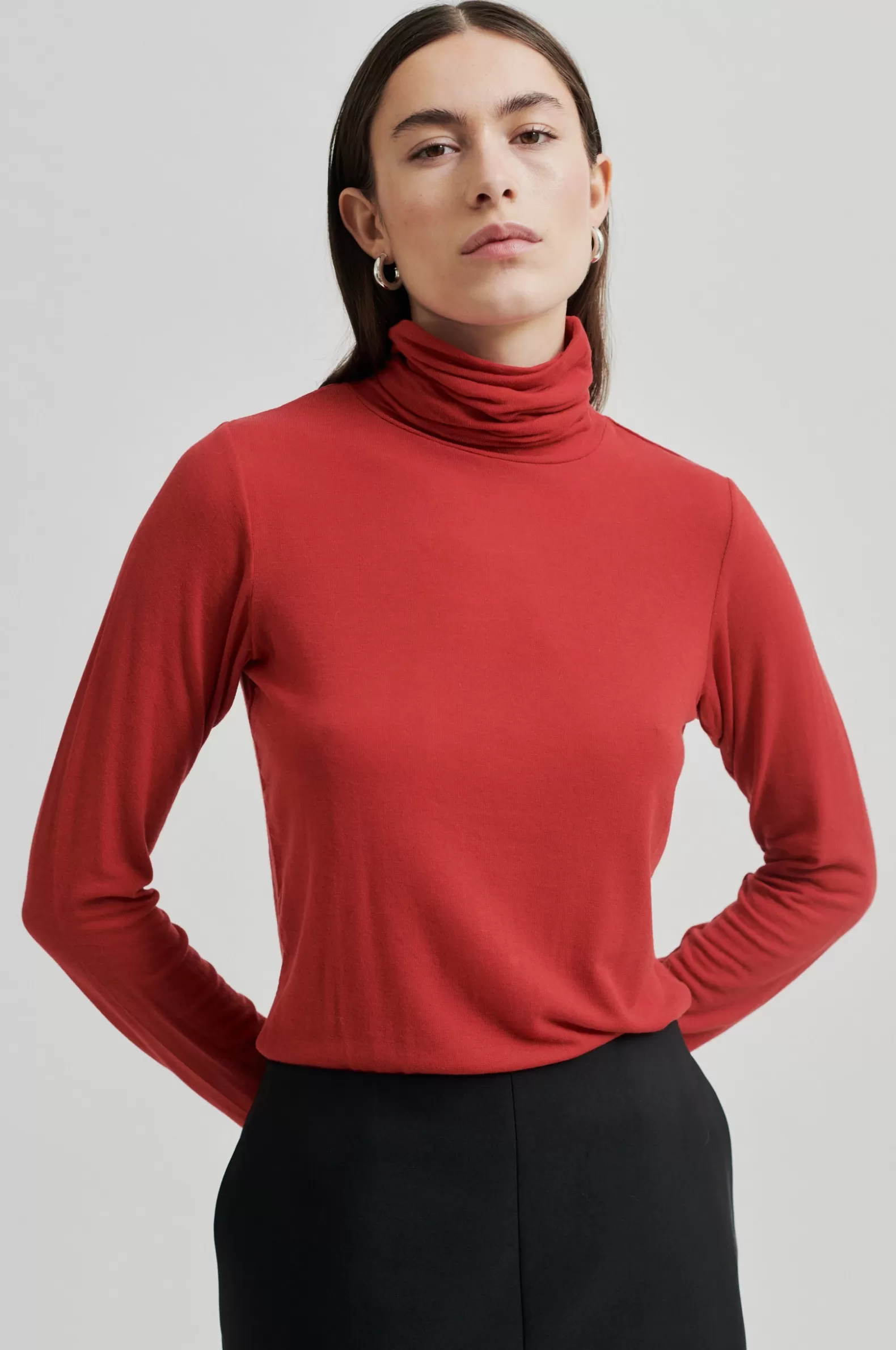 Second Female Matima T-Neck Tee- Tops And T-shirts