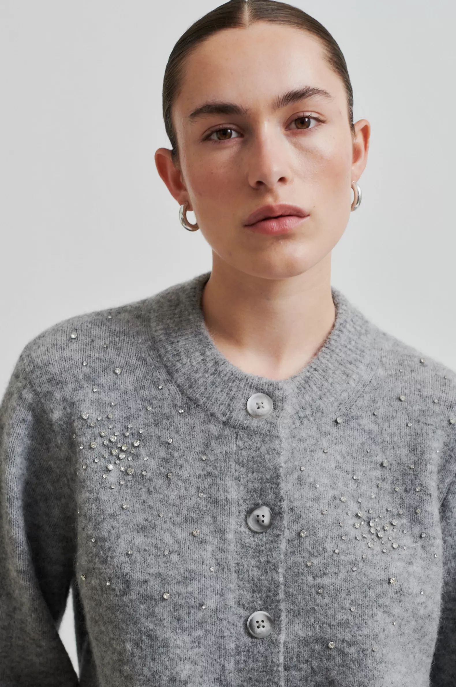 Second Female Sparkling Knit Cardigan- Knitwear And Cardigans