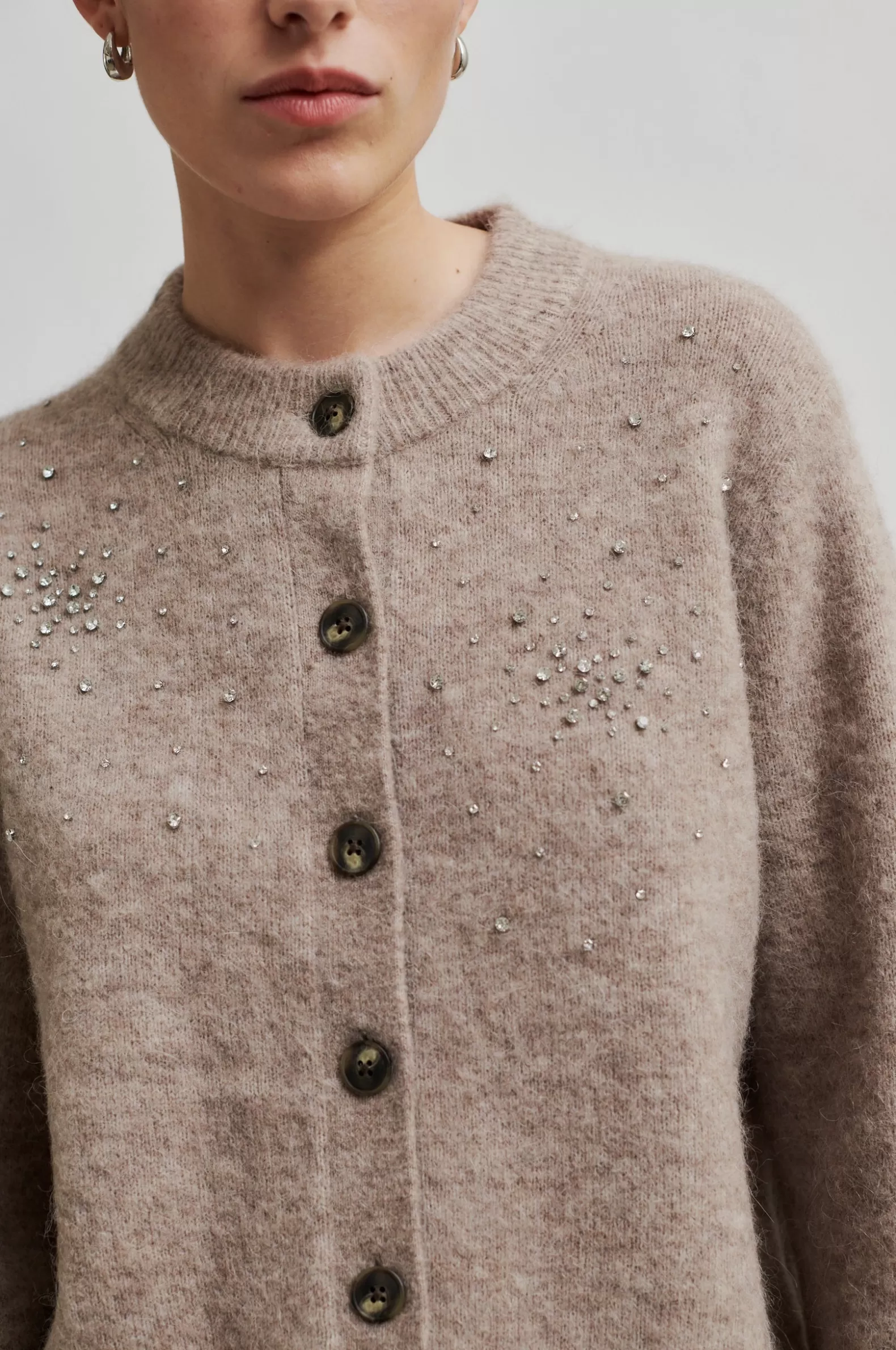 Second Female Sparkling Knit Cardigan- Knitwear And Cardigans